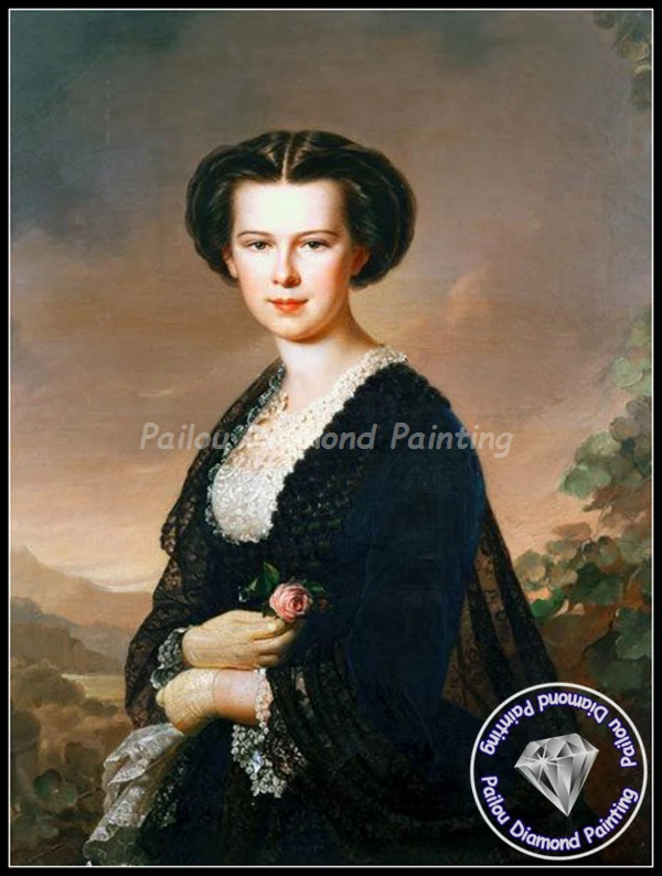 バイエルン王女シシィの肖像画フランツによるダイヤモンド絵画
