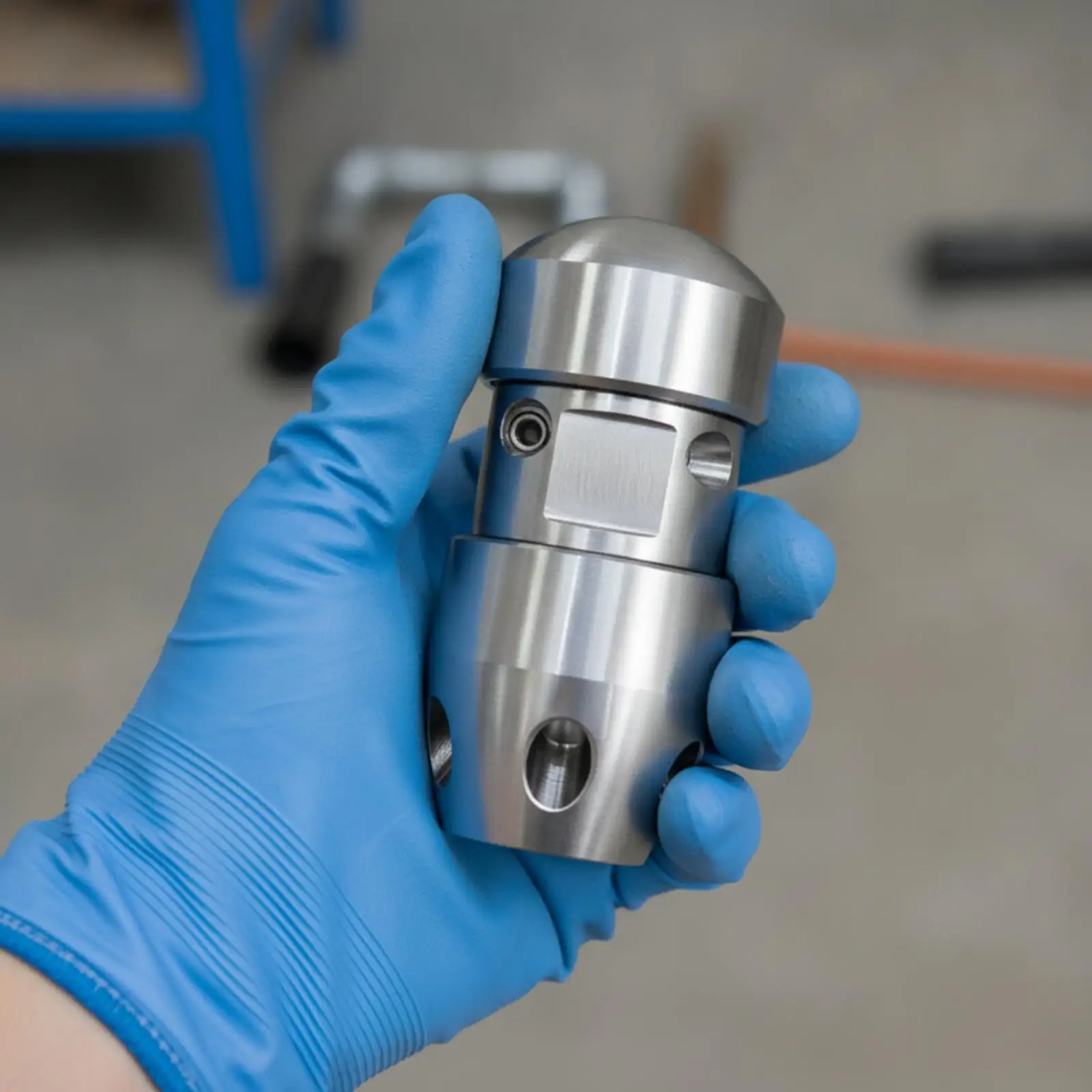 Drain Unclogging Nozzle with 10 Water Outlets Wear Resistant Rotating Drain Cleaning Nozzle Efficient Compact for Plumbers