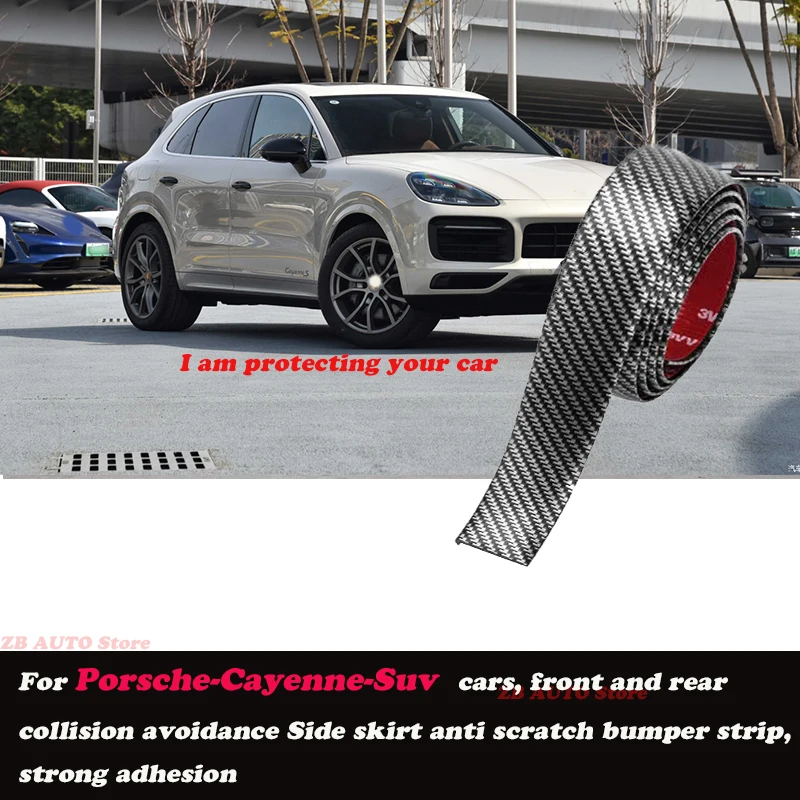 

Strong adhesive bumper strip, front and rear lip side skirts, collision and scratch resistant suitable For Porsche Cayenne Suv