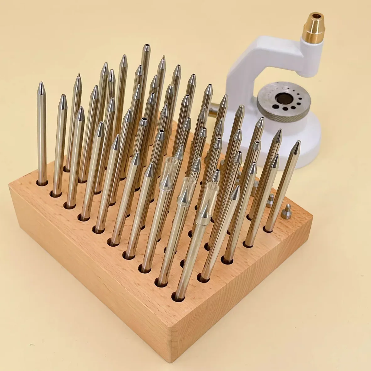 Watch repair tool 5285 watch impact needle 60 pieces with base punching machine set