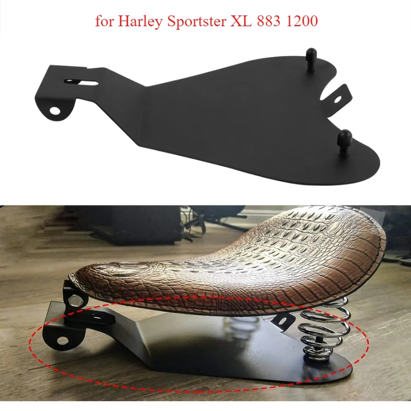 Spring Solo Seat Base Pan Base Plate Holder Heavy Duty Steel Mounting Bracket Kit for Sportster XL 883 1200 Chopper Bobber Seats