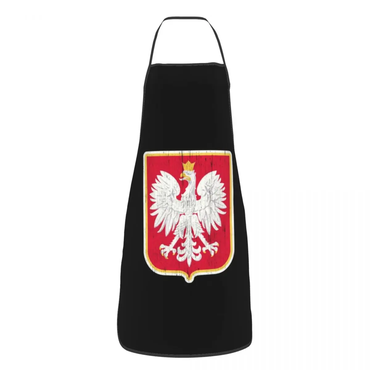 Custom Unisex Polska Polish Coat Of Arms Eagle Bib Apron Adult Women Men Chef Tablier Cuisine for  Cooking Poland Flag Gardening