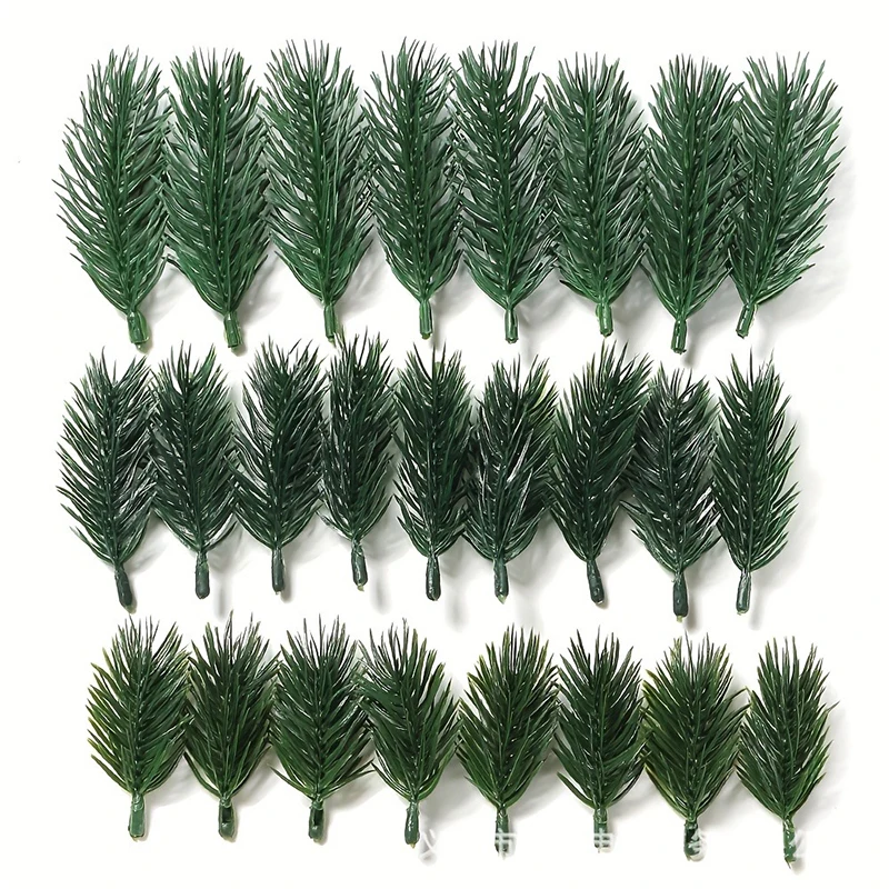 10/20/50Pcs Pine Branches Artificial Plants Christmas Wedding Home Tree Decor DIY Handcraft Bouquet Gift Box Fake Plants Needle