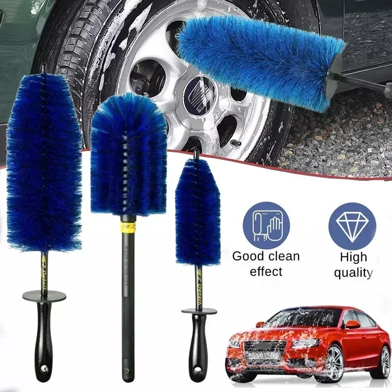 Professional Car Wheel Brush For Rim Tire Detailing Cleaning Multipurpose Use Car Wheel Hub Engine Washing