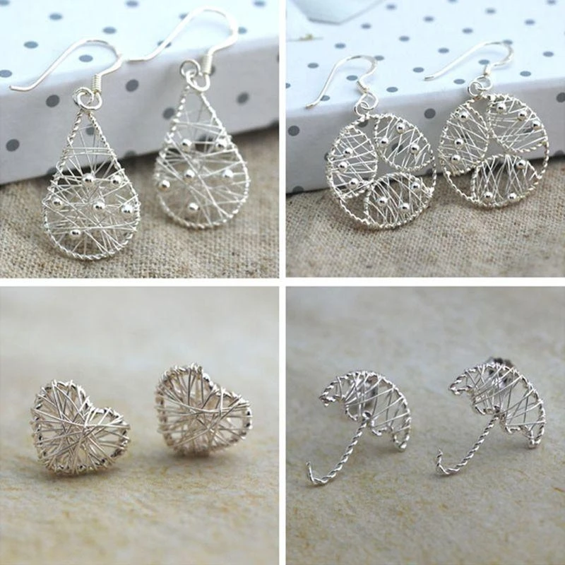 A52E Creative Authentic Silver Wire 1m/39.37in 925 Silver Wire DIY Wire Necklace Jewelry Making