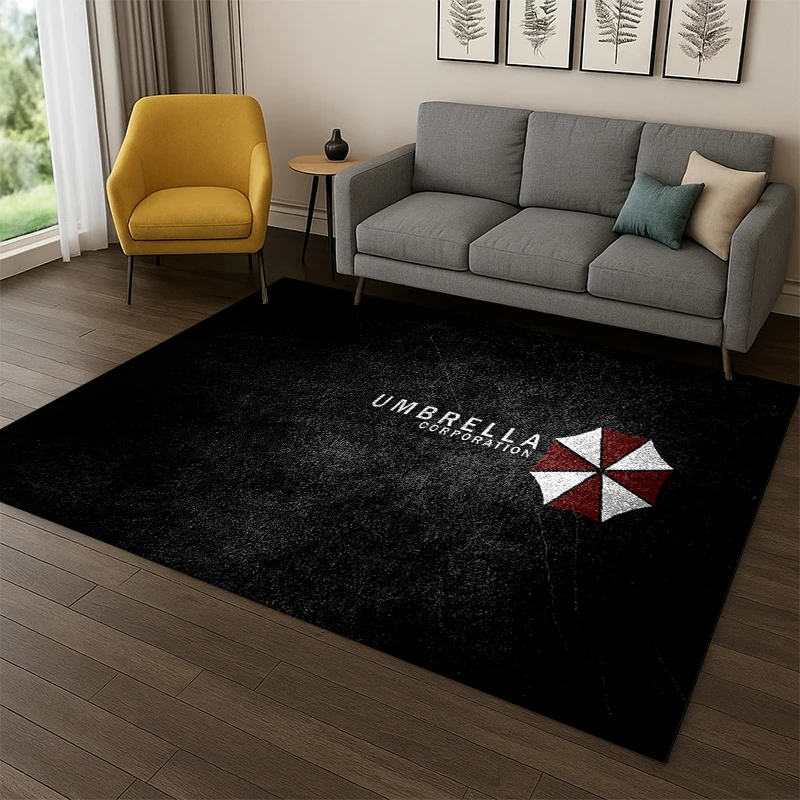 3D R-Resident Evil Leon Game Cartoon Carpet Rug for Bedroom Living Room Sofa Playroom Doormat Home Decor,Kid Area Rug Non-slip