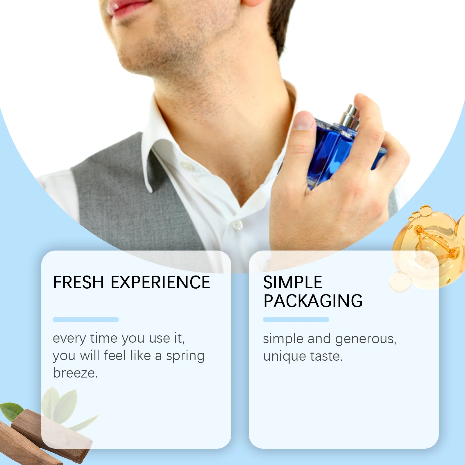 น้ำหอมโรเซลิสสำหรับผู้ชาย - กลิ่นหอมสดชื่น ติดทนนาน เสริมเสน่ห์ความเป็นชาย เหมาะสำหรับออกเดทและใช้ในชีวิตประจำวัน