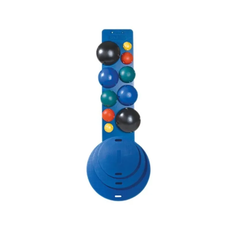 

10-Ball Set with Wall Rack, 2 each Yellow through Black