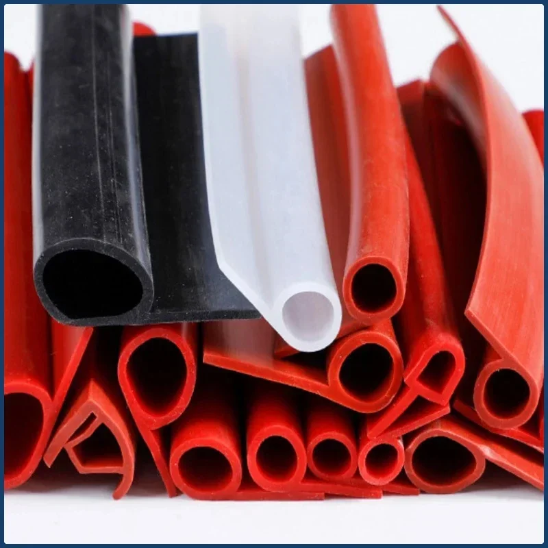 1 Meters P Type High Temperature Oven Door Window Silicone Rubber Sealing Strip Weatherstrip Oven Parts  9 Shape Weatherstrip