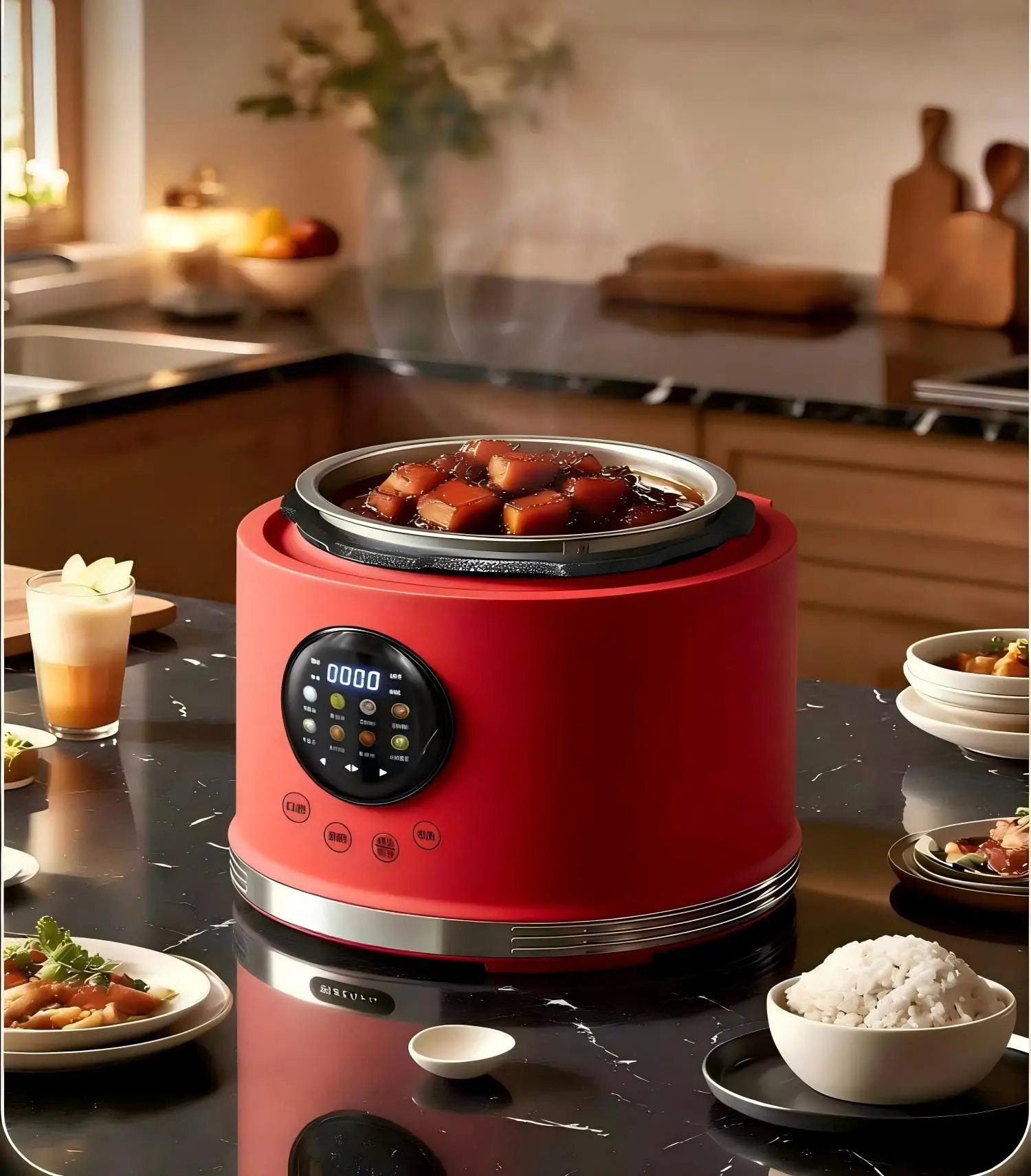 Pure titanium liner 2.5L electric pressure cooker multi-functional intelligent pressure cooker rice cooker