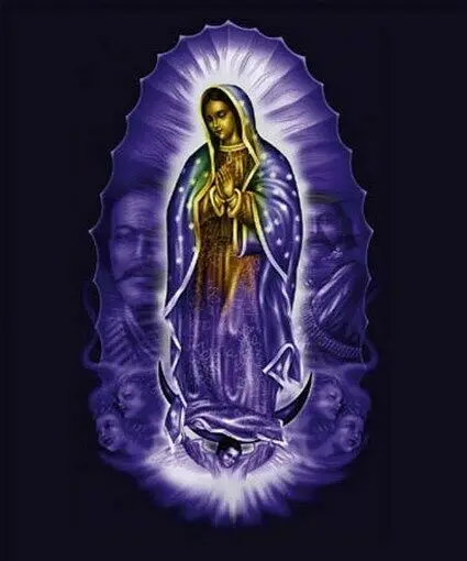 VIRGIN MARY, MARIA Our Lady of Guadalupe Virgen, Art Picture Print Silk Poster, Home Wall Decor