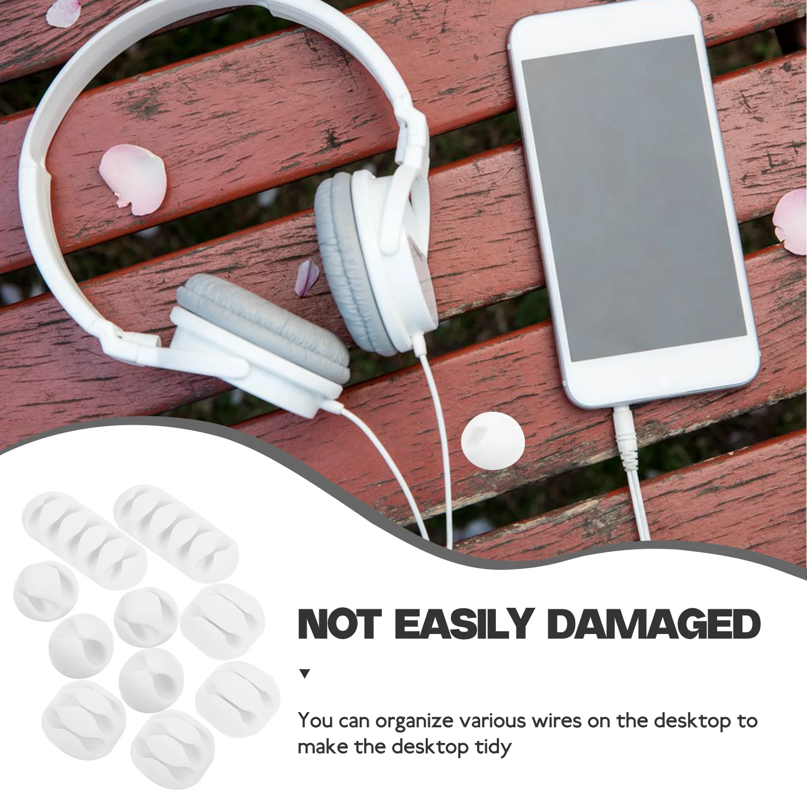 

10pcs Cable Wire Clips Plastic Desk Organizer For Data Cables Earphone Cord Winder Cord Holder Storage Rack