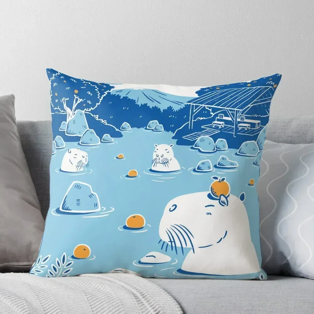 

Capybara Yuzu Onsen Throw Pillow Decorative Cushion Decorative Sofa Cushion anime girl Decorative Cushion Cover pillow