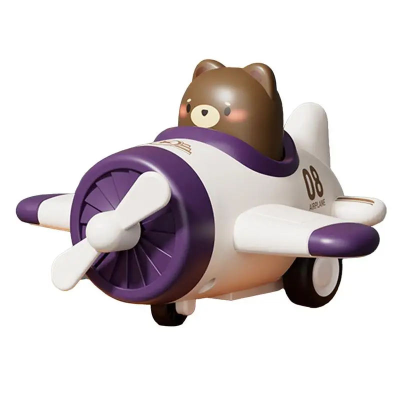 

Pull Back Cars Cartoon Animal Toy Vehicles In Plane Shape Educational Fun Inertia Drive Airplane Toy Enhances Hand-Eye