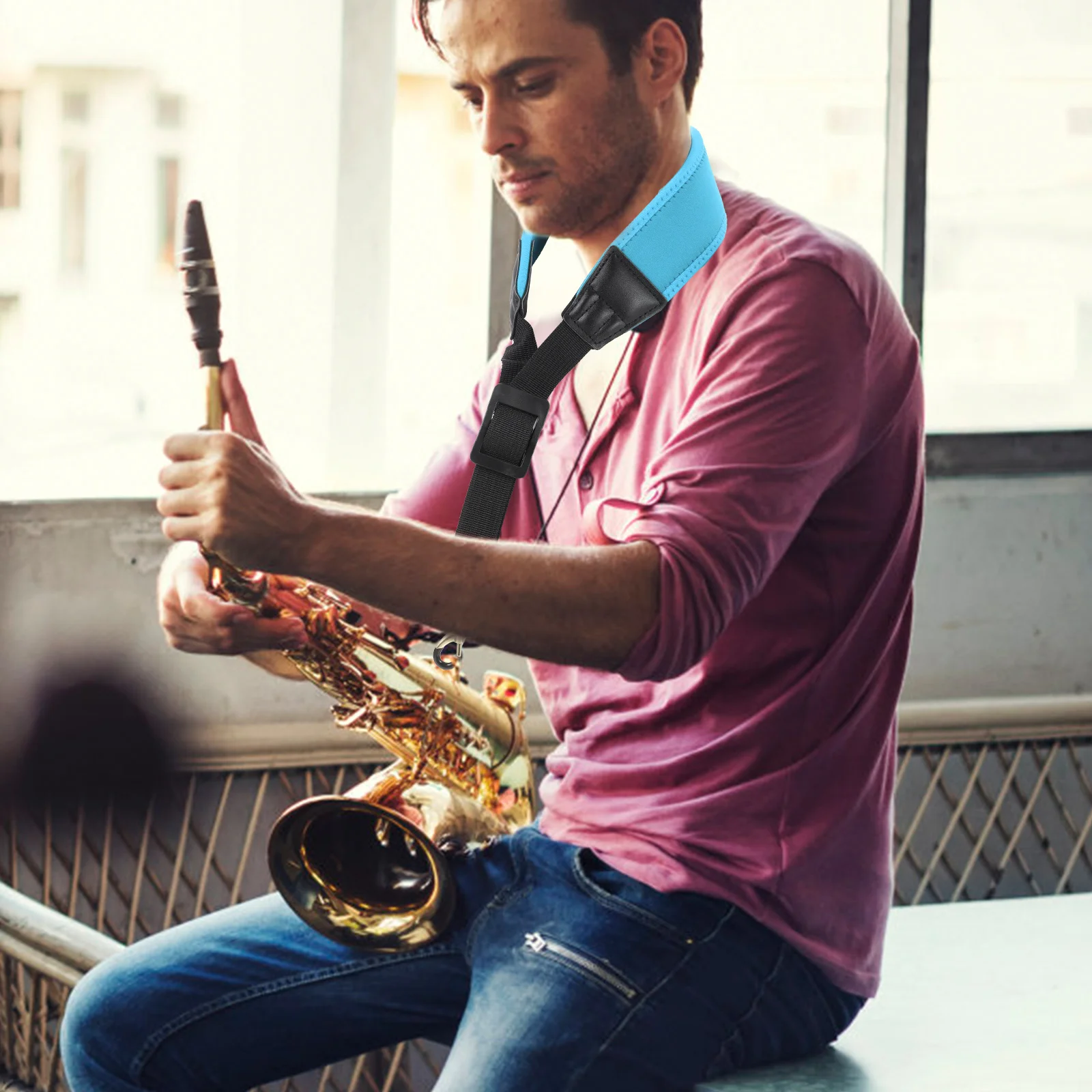 

Saxophone Strap Nylon Neck Belt Adjustable Durable Harness for Alto Tenor Soprano Saxophone Sax Neck Strap Sax Parts