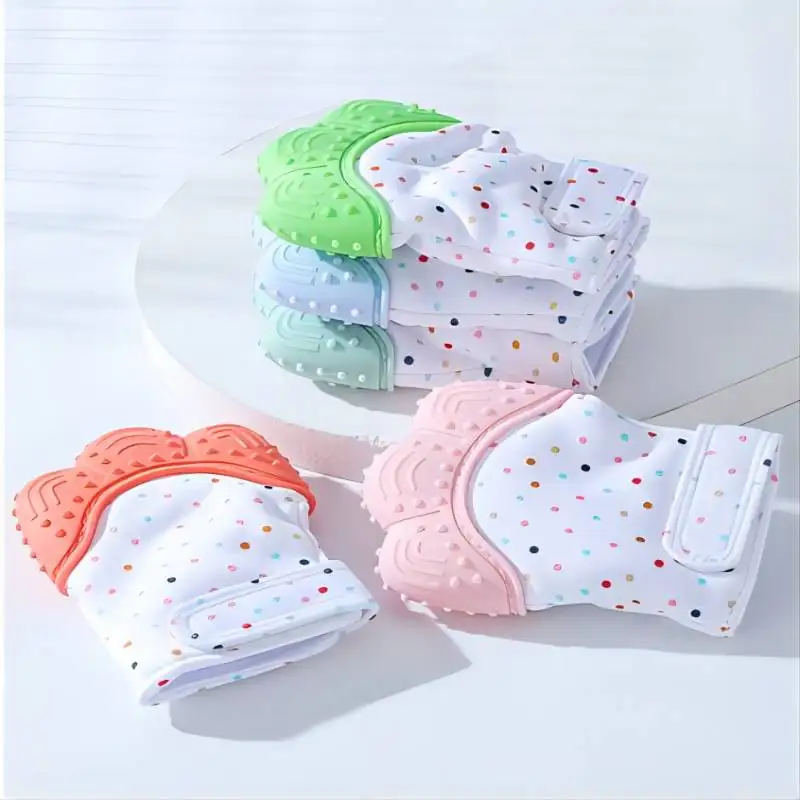 1PC Baby Teething Gloves Food Grade Silicone Teething Gloves Cute Shape Baby Chew Maternal Toys