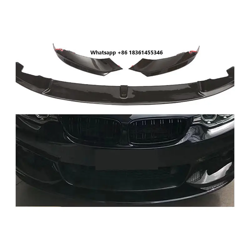 

For 4 Series F32 F33 F36 2014-2020 Long Lastong Sturdy Gloss Black M Performance MP Front Splitter