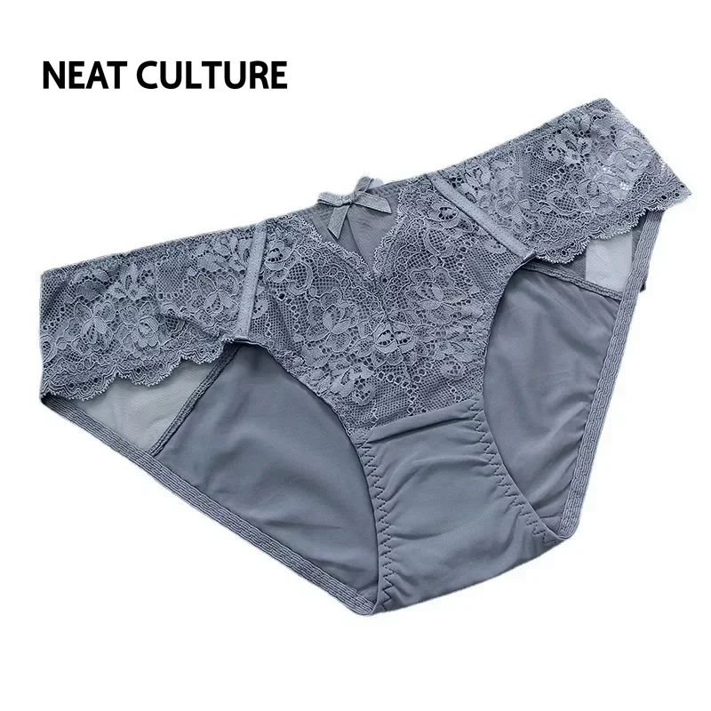 

Lace Ice Silk Panties Ladies Girls Cotton Full Cotton Crotch Low Waist Sexy Girl No Trace Low-waistline