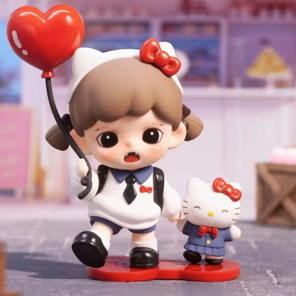 Offre spéciale mignon monstre Macaron série boîte aveugle en peluche jouet porte-clés vinyle pendentif poupée mystérieux aveugle sac cadeau 1:1
