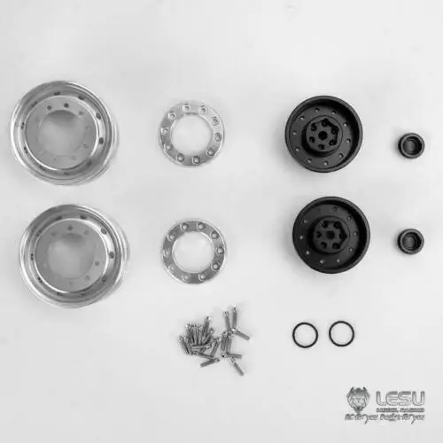 LESU 1/14 Metal Wheel Hub Hex Brake Compatible With Tamiyaya DIY Model FH16 FH12 RC Tractor Car Axle Spare Parts TH15094