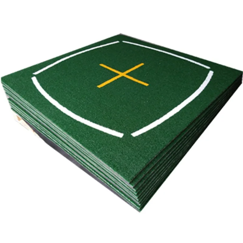 1515BJ-1 Golf Training Assisted Swing Teaching and Hitting Practice Nylon Lawn Mat with Foam Rubber and Training Alignment Line