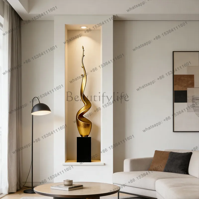 Italian light luxury living room study entrance decoration floor abstract art ornament