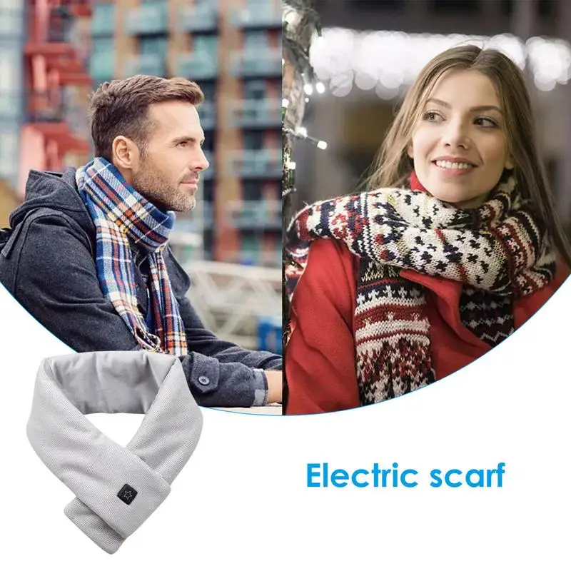 Heated Scarf Rechargeable USB Rechargeable Neck Warmer 3 Heating Levels Soft Warm Neck For Outdoor Activities And Cold Weather