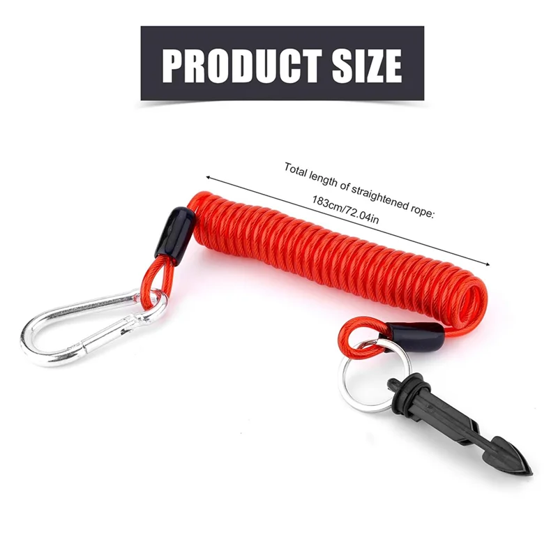 Trailer Breakaway Cable 6Ft Spring Breakaway Coiled Cable For RV Towing Trailer Emergencyy