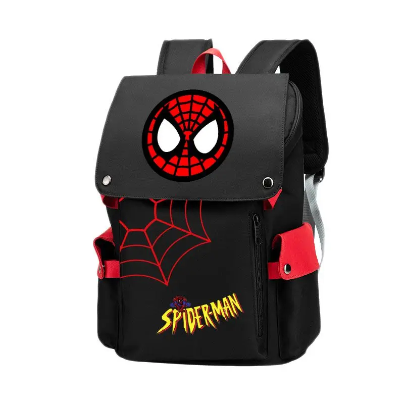 Marvel Spider-Man Anime Fashion Peripheral Schoolbag Men and Women Creative Student Personality Luminous Large Casual Backpack