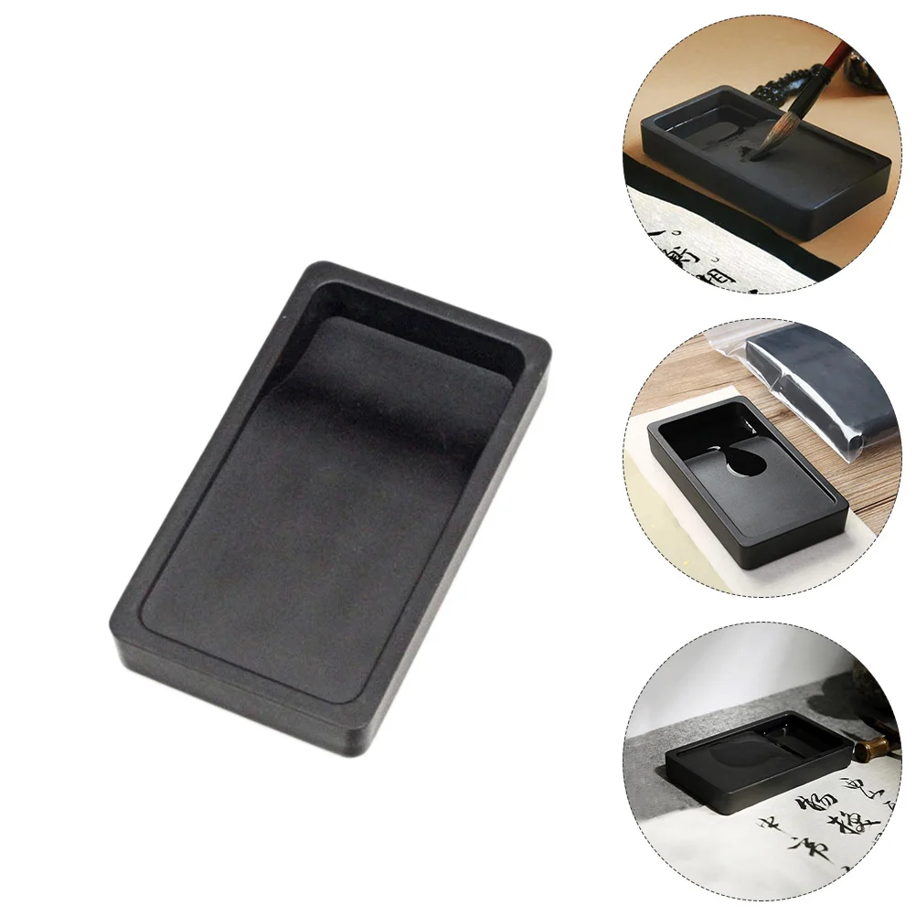 

Inkstone Two-sided Drawing Inkslab Lightweight Portable Calligraphy Black Accessory Plate Student