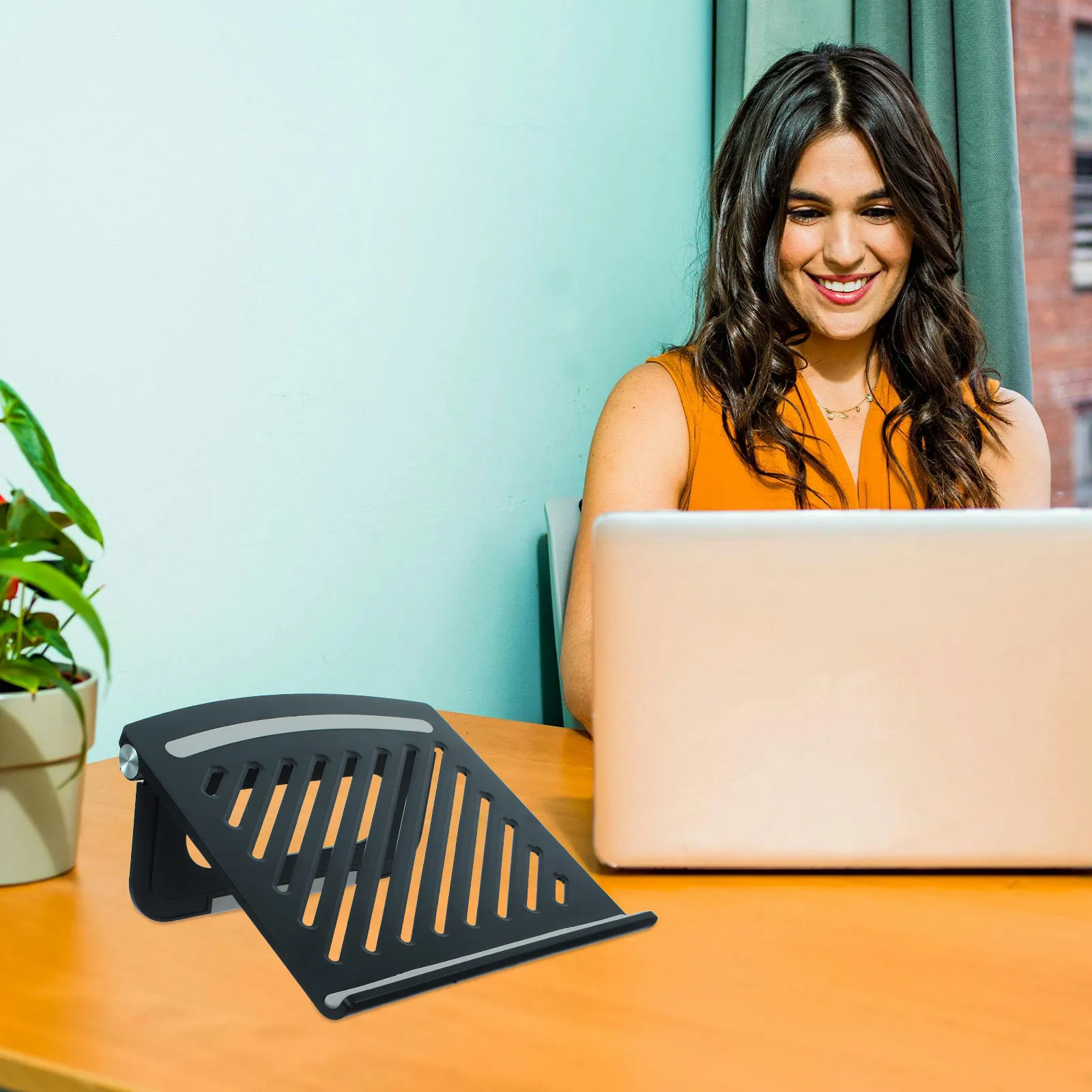 

Регулируемая складная подставка для ноутбука с вентиляцией, настольная подставка-райзер с регулировкой угла наклона для дома, офиса, библиотеки, переговорных комнат, кофейни