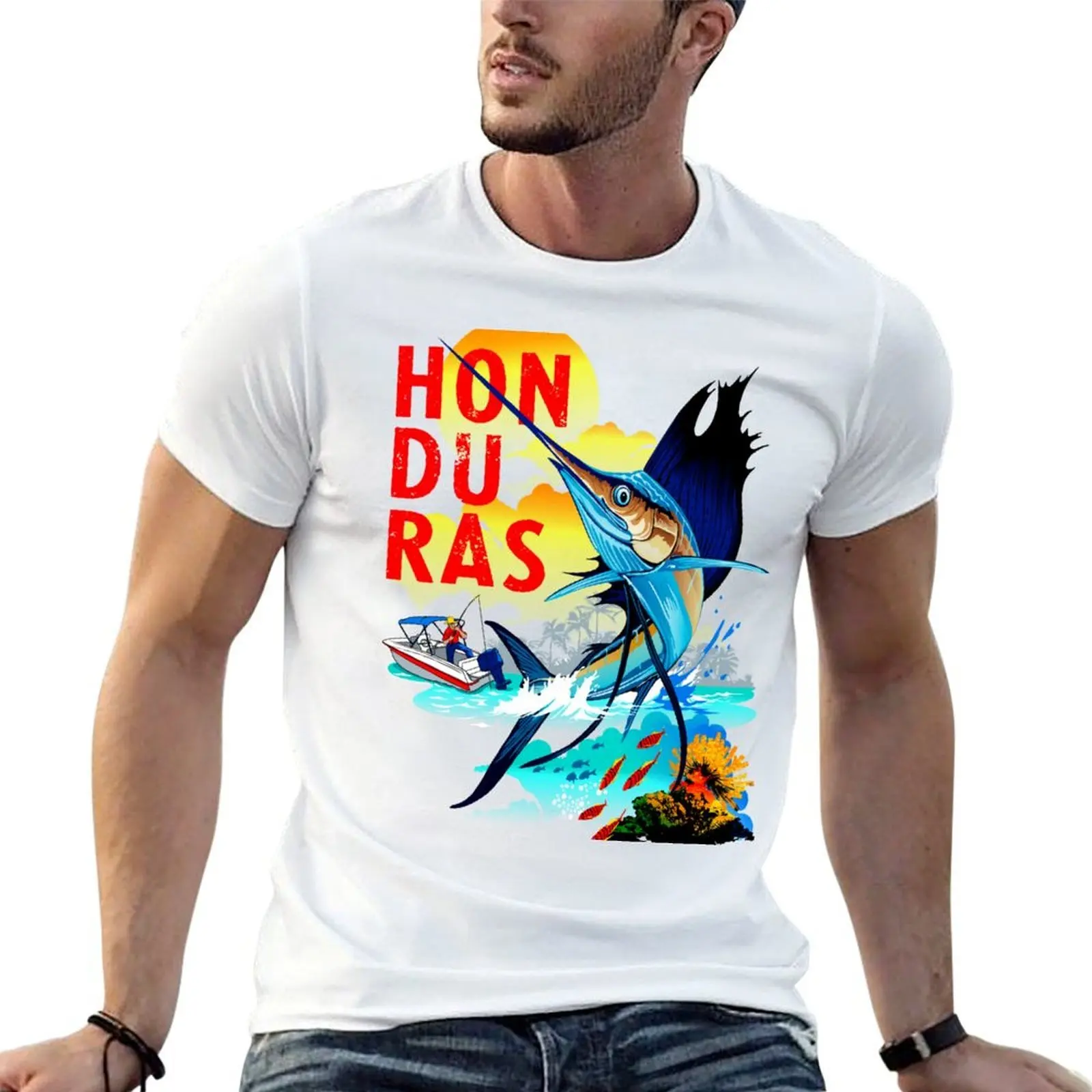 

Honduras Marlin T-Shirt anime t shirts for man man t shirt designer man tshirt T-shirt