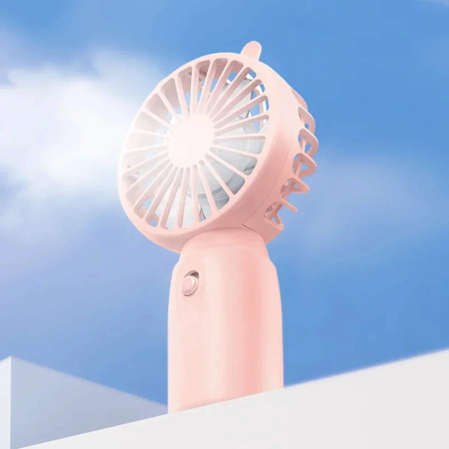 

Stay cool and comfortable on hot days with this convenient, lightweight, and cute mini fan for summer cooling. This portable, po