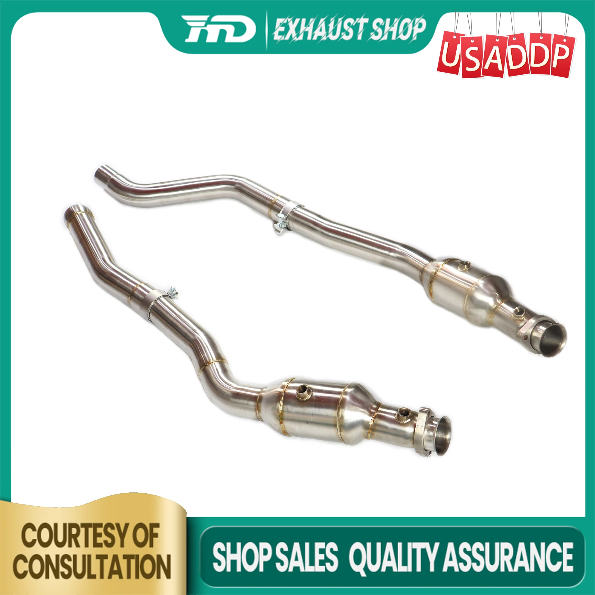 

Exhaust pipe for Mercedes Benz ML63 W167 5.5T Stainless steel High-performance Downpipe Non-destructive installation