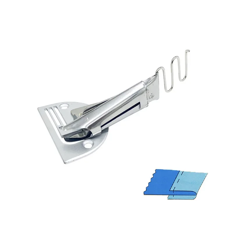 1pc pé de caminhada industrial máquina de costura embrulho calcador, material grosso puxar barril quatro dobras fita fichário acessório