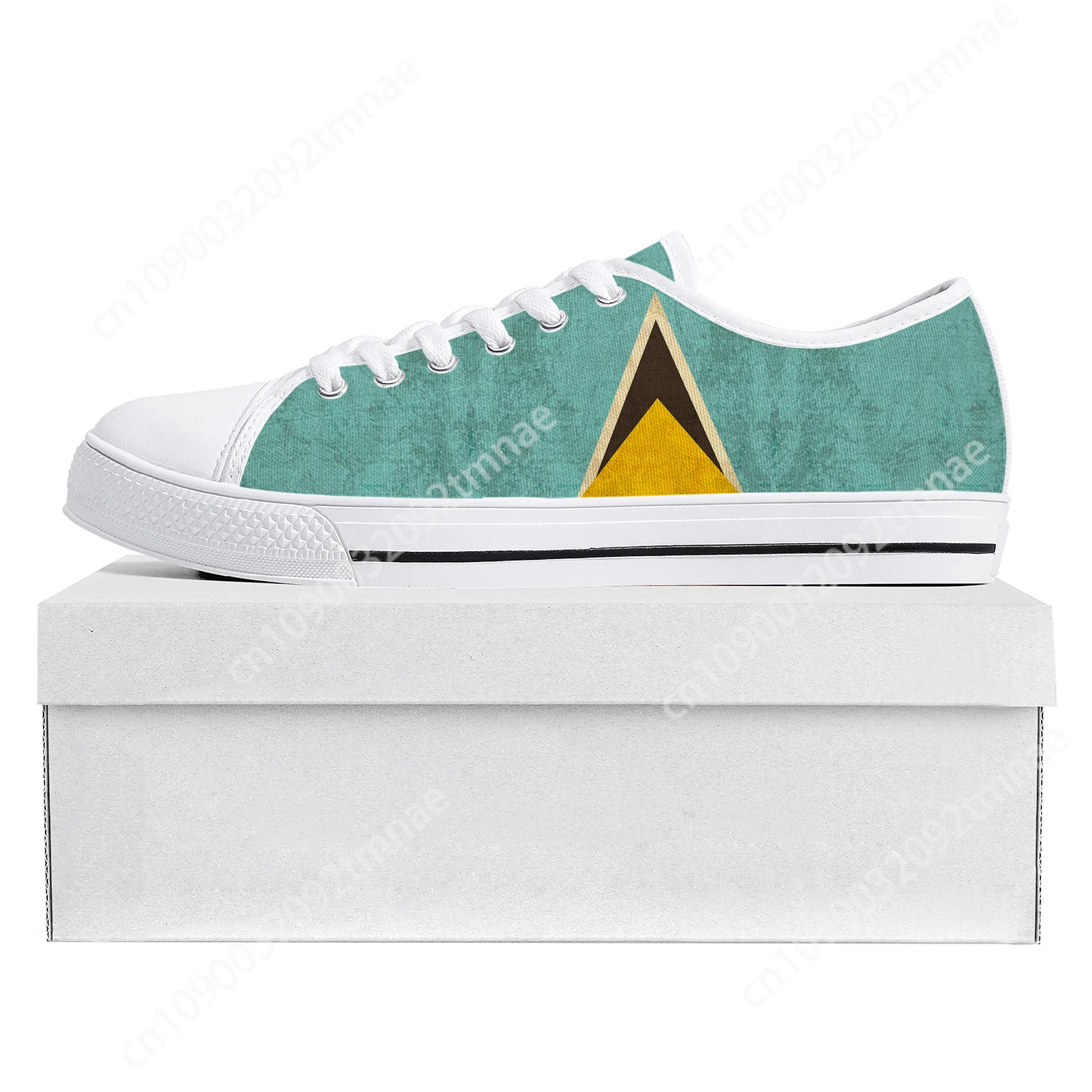 

Saint Lucia Flag Low Top High Quality Sneakers Mens Womens Teenager Canvas Sneaker Prode Fashion Casual Couple Shoes Custom Shoe