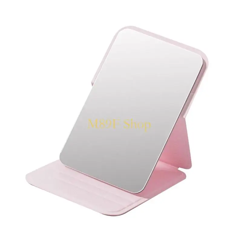 M89F Light Travel Mirror With PU Leather Case For Office Outdoor Makeup