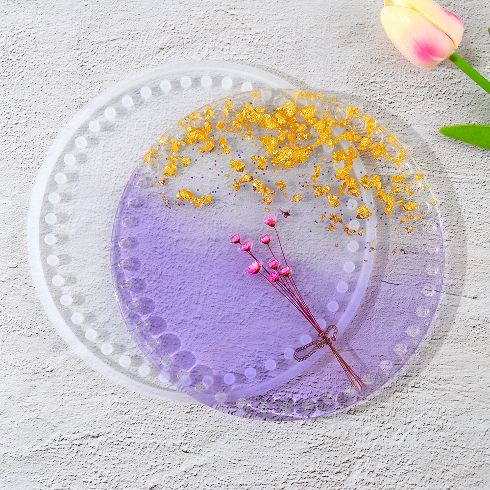 DM377 borsa a tracolla singola per maglieria a mano in resina epossidica con stampo in Silicone rotondo per materiale fai da te