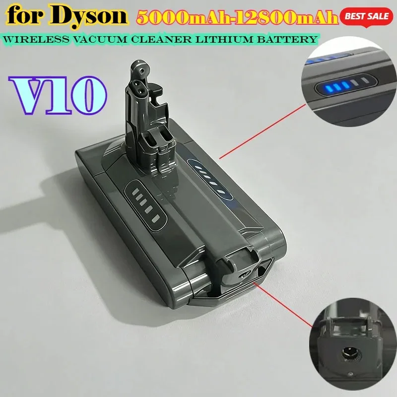 100% For Dyson V10 Battery V10 Animal Absolute Fluffy Cordless Vacuum Cleaner NEW 25.2V 5000mAh-12800mAH For DYSON V10 Batterie