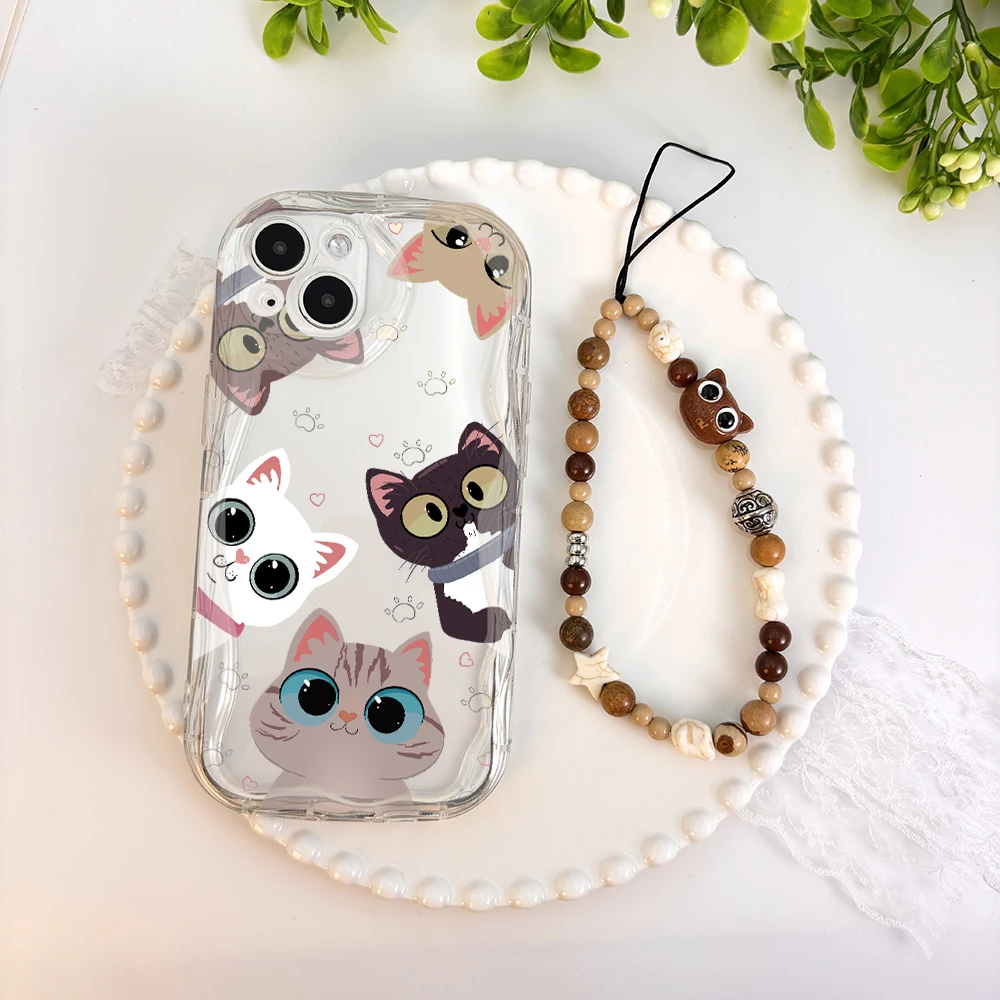 Puppy Kitty Cartoon Case For Samsung Galaxy M16 M55 M35 M15 A04 A20 A30 A33 A03 A02S A03S A21S A71 A72 M34 F34 M14 M54 F54 Cover