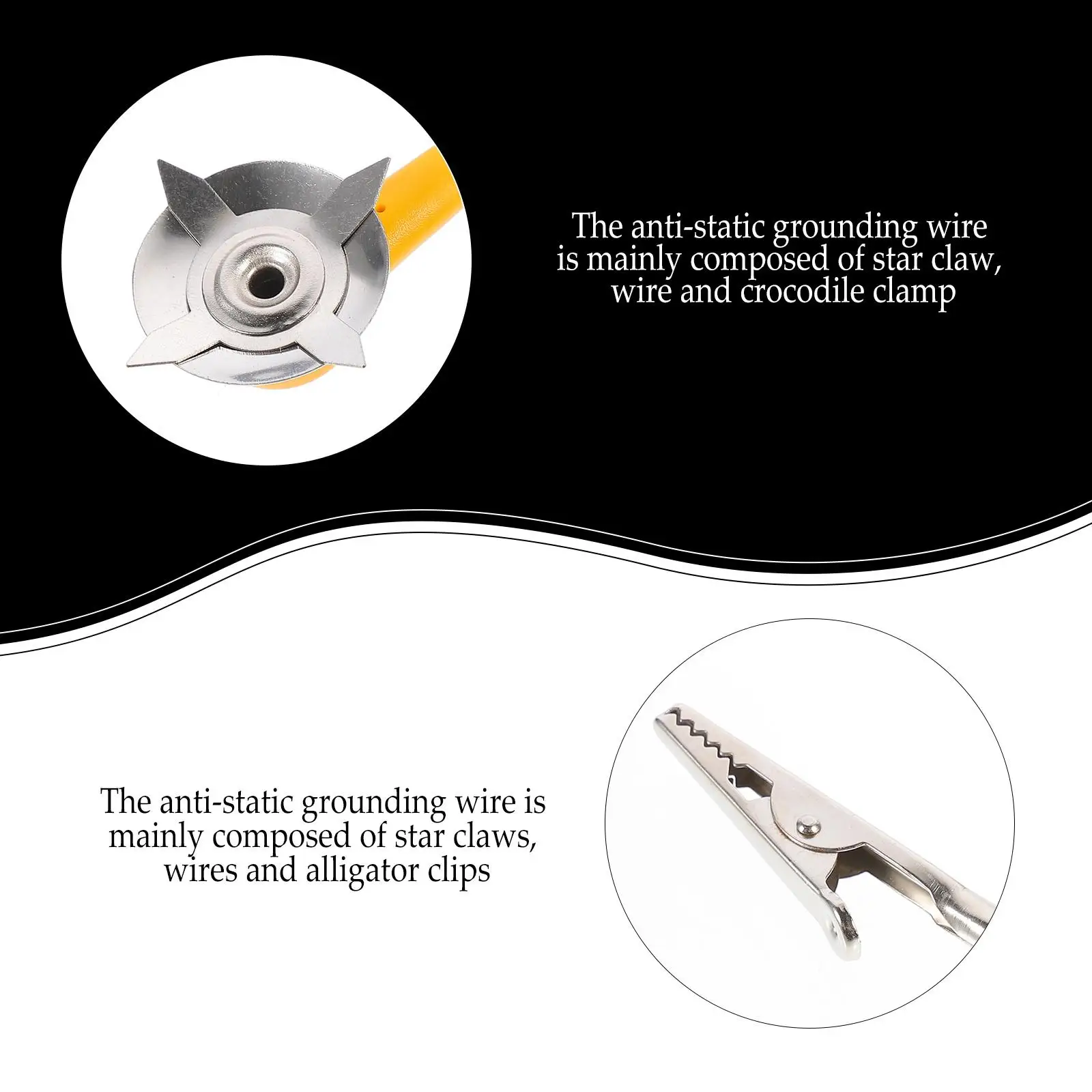 5pcs Anti Static Workbench Mat ESD Pad Ground Wire Coiled Core Sucker PVC Material Electronic Safety Table Grounding Receptacle