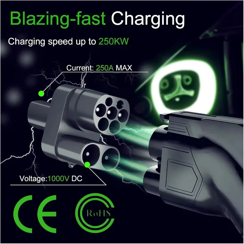 CCS2 To NACS EV Charging Adapter AC DC Dual‑Use Electric Vehicle Charger Conversion Connector Accessory