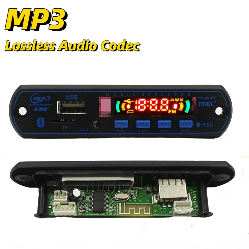 5V 12V Bluetooth MP3 Player Decoder Board MP3 Decoder Board FM Radio TF USB 3.5 Mm WMA AUX Audio Receiver Car Kit