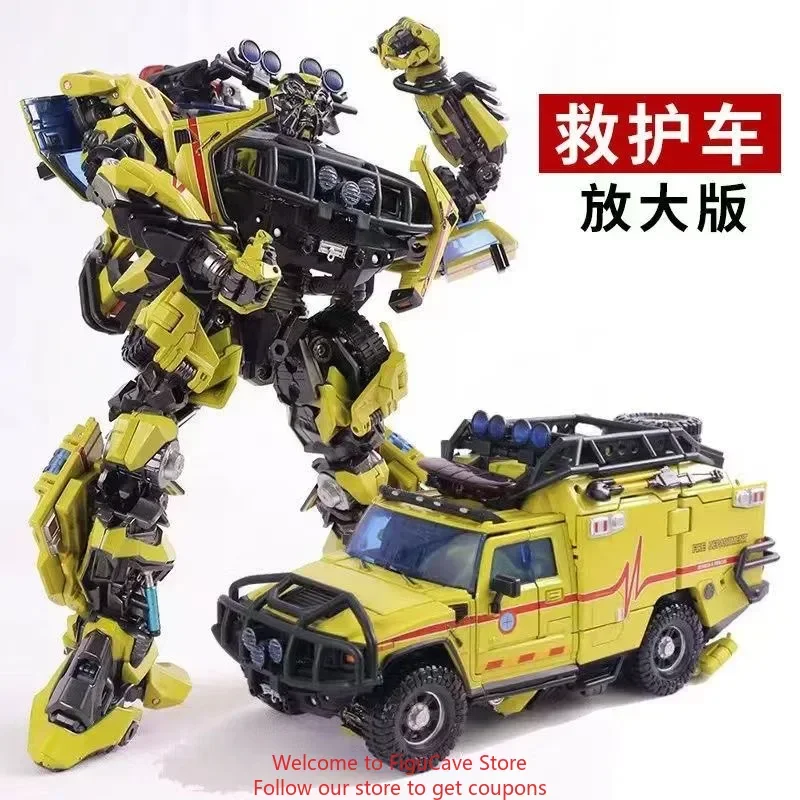 En Stock, juguetes transformadores BMB T-11, pintura fina, gran ambulancia con luces, película, Robot, modelo de Anime, colección de figuras de acción, regalo