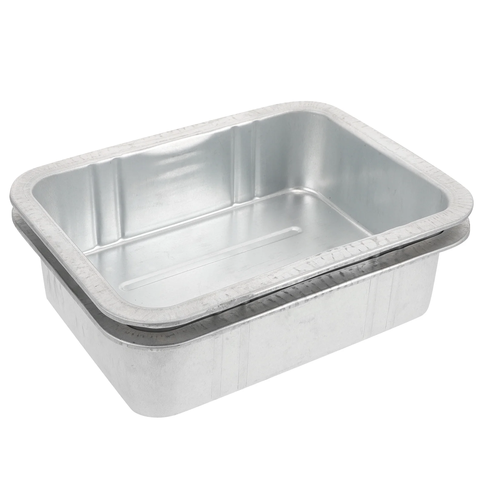 

2Pcs Versatile Oil Drain Tray Durable Steel Construction Easy Rinse Wipe Clean Multi Functional Automotive Tool