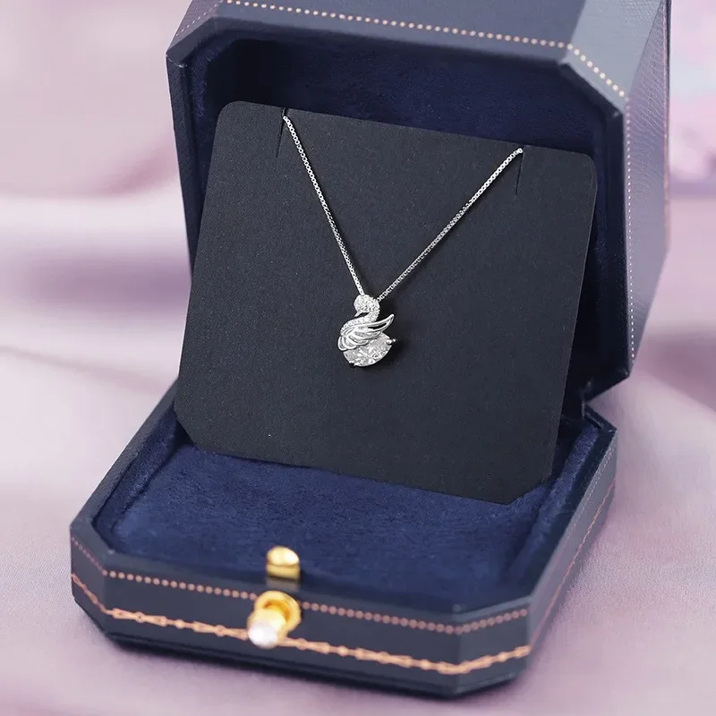 Самая продаваемая женская цепочка на ключицу с цирконием Little Swan, ожерелье из титановой стали, исключает модный и легкий роскошный шарм.