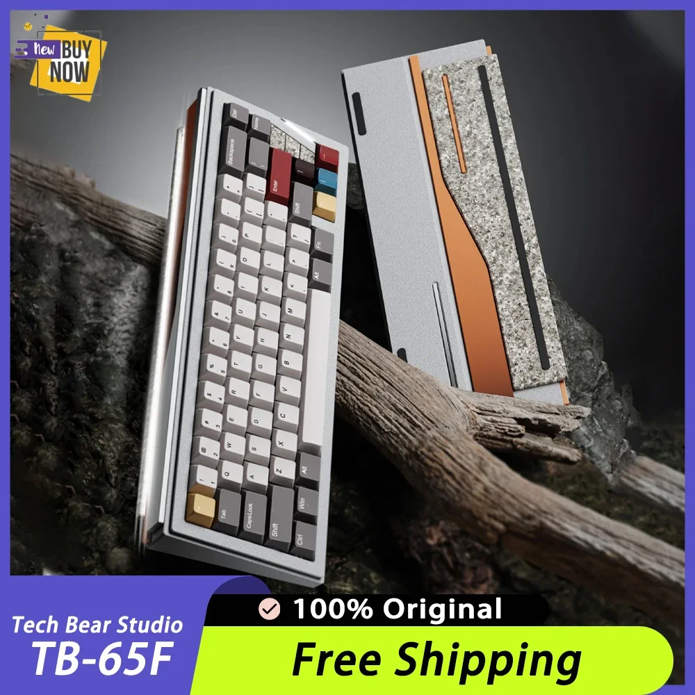 Tech Bear Studio TB-65F Aluminum Mechanical Keyboard Kits Wireless Bluetooth Keyboard Gasket Three Mode Hot Swap For PC Gamer