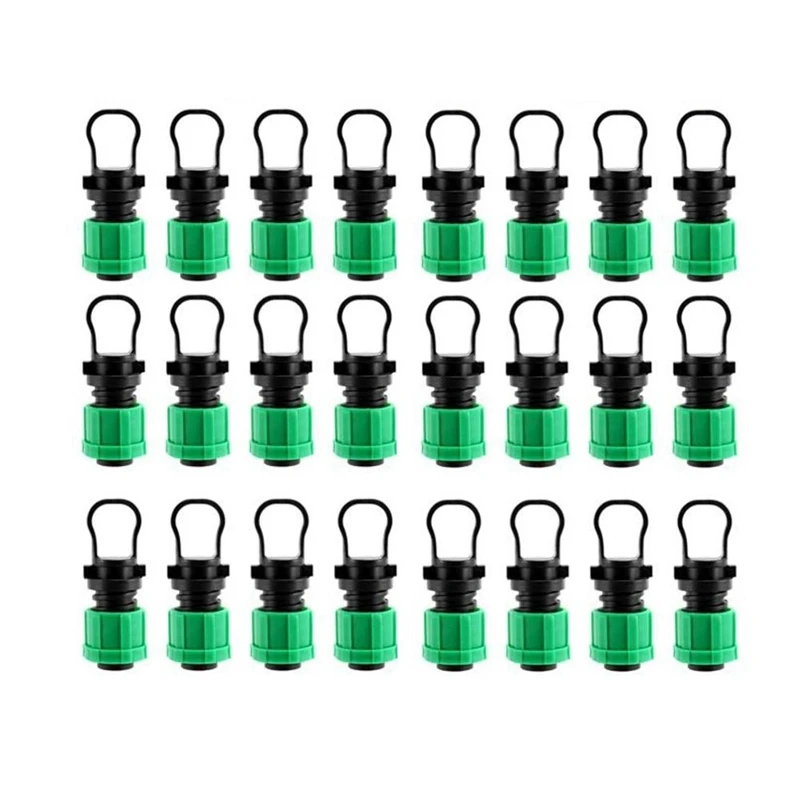 

24Pcs 1/2 Inch Universal End Cap Fitting Drip End Cap Fitting For With 16Mm Drip Tape Tubing Sprinkler