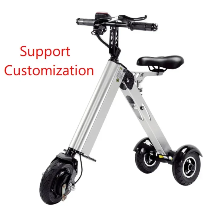 2024 New Riding Smart 250W Electric Vehicle  Tricycle Portable Electir Folding Bike Electric Scooters Support customization