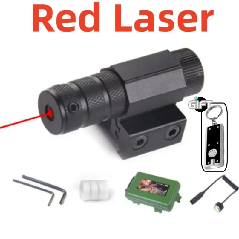 Tactical Red Green Dot Laser Sight Scope 11mm 20mm Adjustable Picatinny Rail Mount Rifle Pistol Airsoft Laser With Batteries